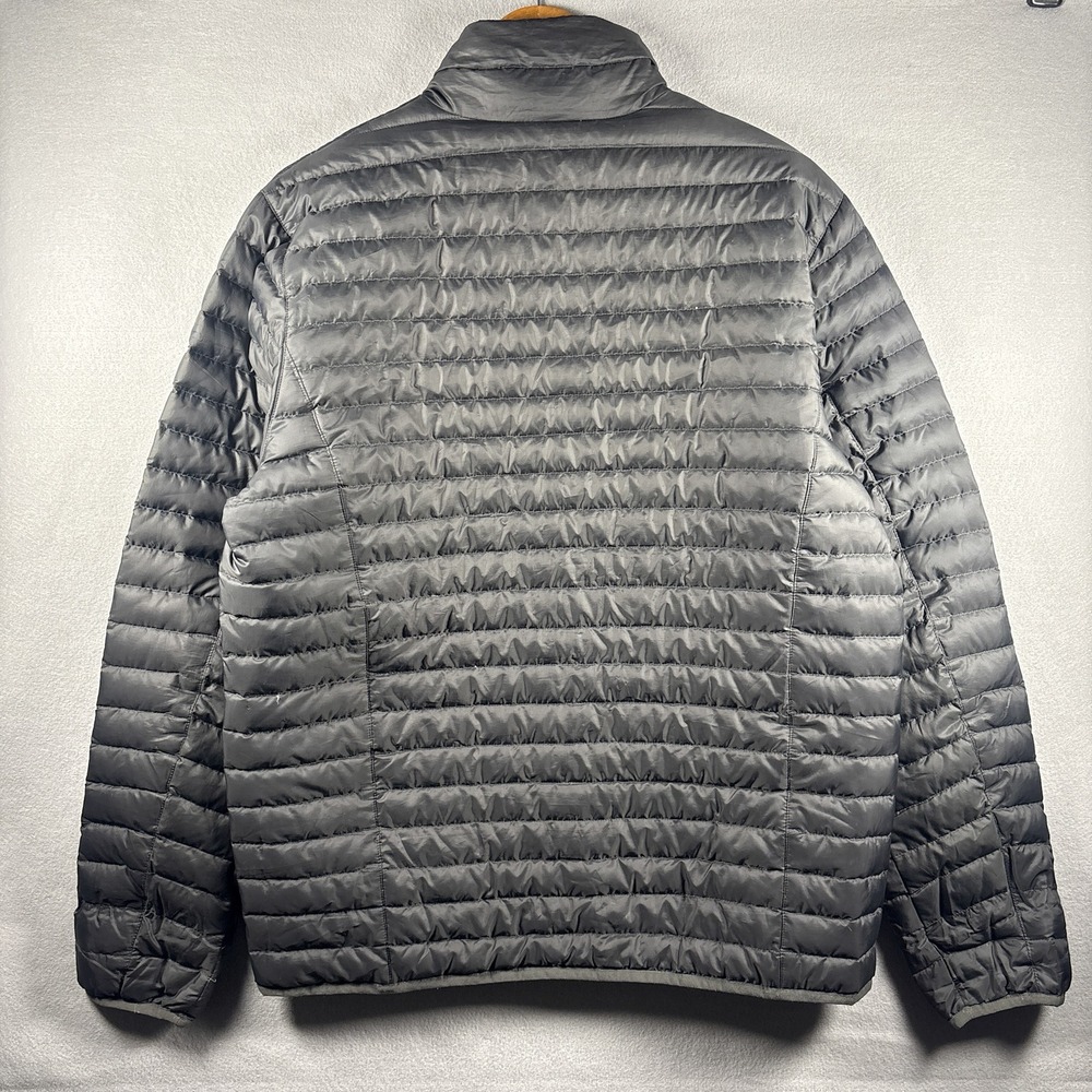 Eddie Bauer 650 Down Puffer Jacket Mens Medium Full Zip Quilted Dark Gray - Picture 2 of 10